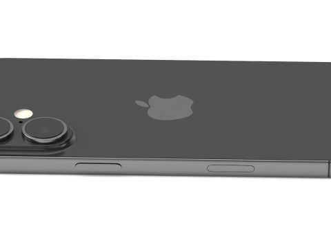 Apple iPhone 16 black Modèle 3D