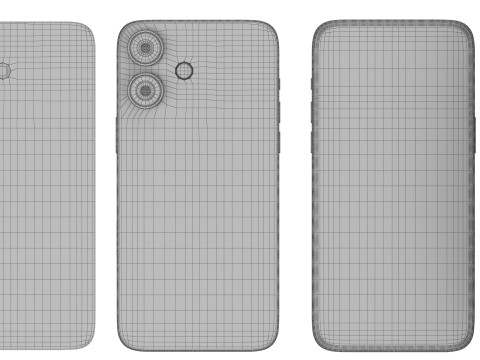 Apple iPhone 16 black Modèle 3D