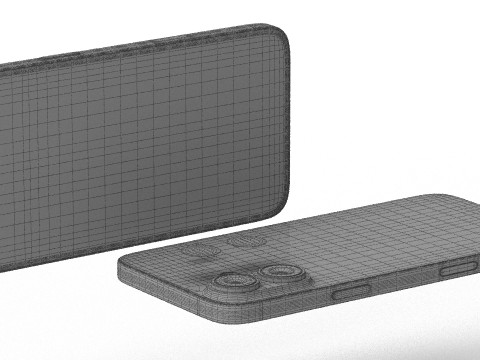 Apple iPhone 16 black Modèle 3D