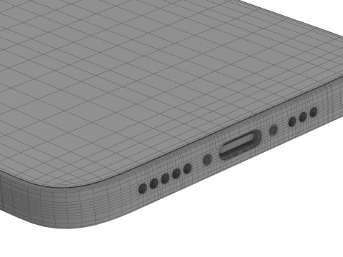 Apple iPhone 16 black Modèle 3D