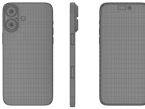Apple iPhone 16 black Modèle 3D