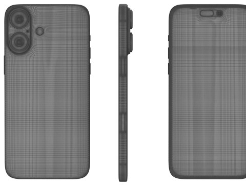Apple iPhone 16 black Modèle 3D
