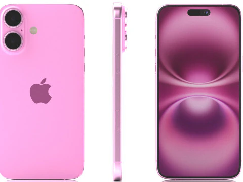 Apple iPhone 16 pink 3D Model