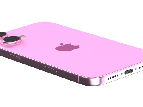 Apple iPhone 16 pink 3D Model