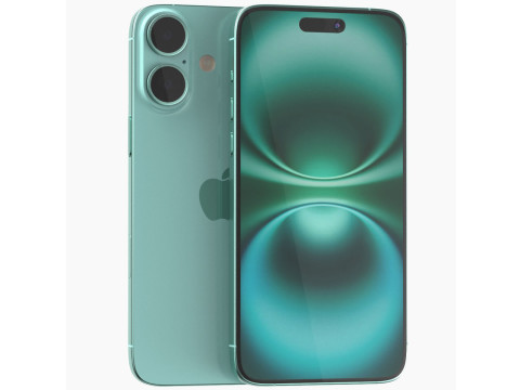 Apple iPhone 16 teal 3D 모델