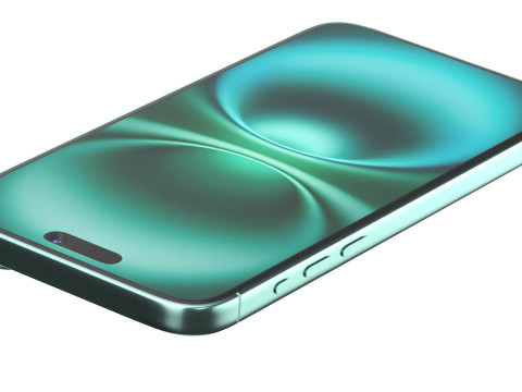 Apple iPhone 16 teal 3D मॉडल