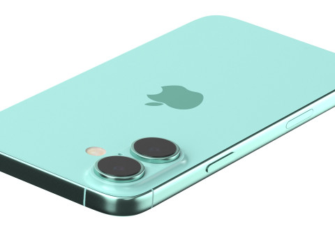 Apple iPhone 16 teal 3D मॉडल