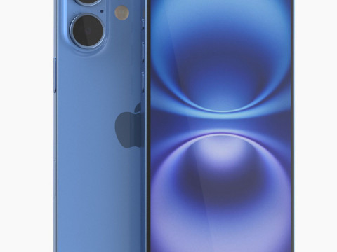Apple iPhone 16 ultramarine 3D Model