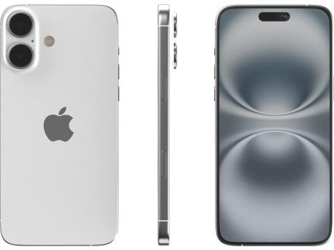 Apple iPhone 16 white 3D 模型
