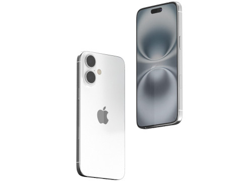 Apple iPhone 16 white 3D 模型