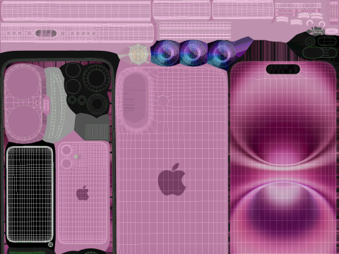 Apple iPhone 16 All colors 3D-Modell