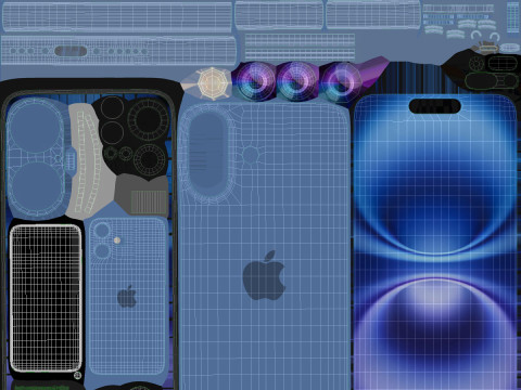 Apple iPhone 16 And Plus And Pro And Pro Max 3D Модель
