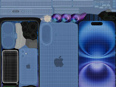 Apple iPhone 16 And Plus And Pro And Pro Max 3D Model