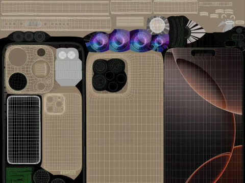 Apple iPhone 16 And Plus And Pro And Pro Max 3D Model
