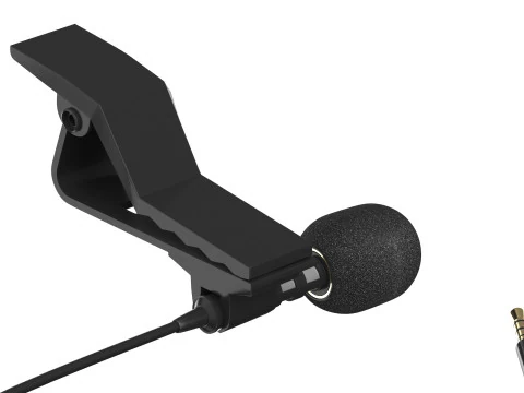 Wired lavalier microphone 3D Model