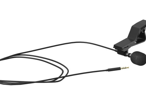 Wired lavalier microphone 3D 模型