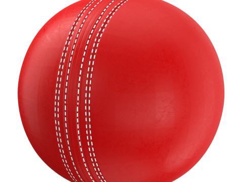Leather Cricket Ball 3D Model