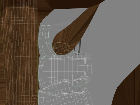 Wooden Axe PBR 3D-Modell
