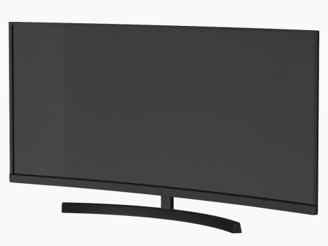Curved Smart TV 3D Model