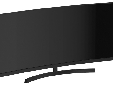 Curved Smart TV 3D Model