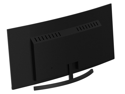 Curved Smart TV 3D Model