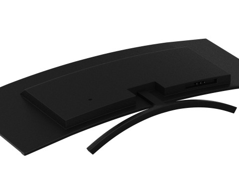 Curved Smart TV 3D Model