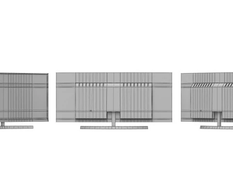 Smart TV curva Modelo 3D