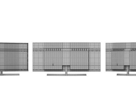 Curved Smart TV 3D Model