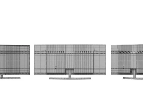 Smart TV curva Modelo 3D