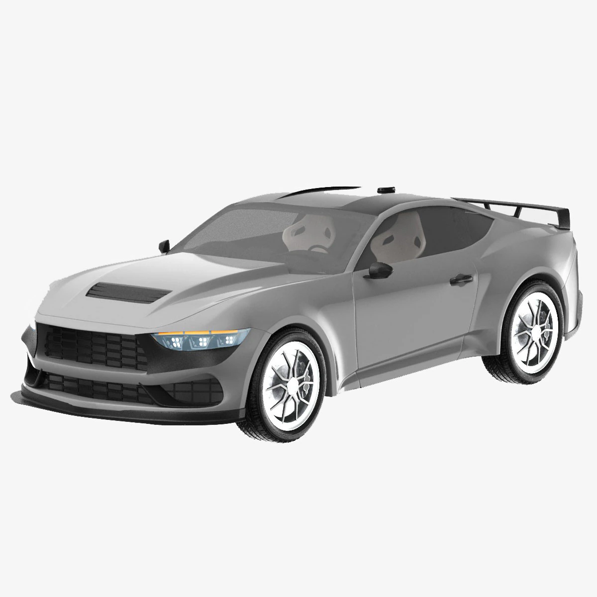 Generic Sport Car 3D Model .c4d .max .obj .3ds .fbx .stl .blend