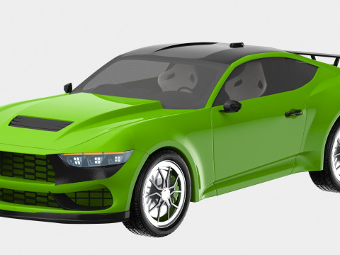Generic Sport Car green 3Dモデル