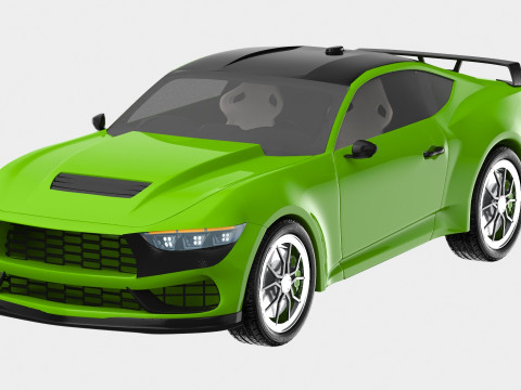 Generic Sport Car green 3Dモデル