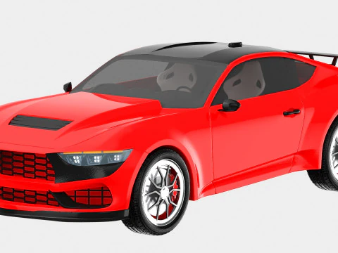 Generic Sport Car red 3D Model