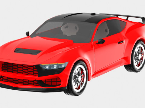Generic Sport Car red 3Dモデル