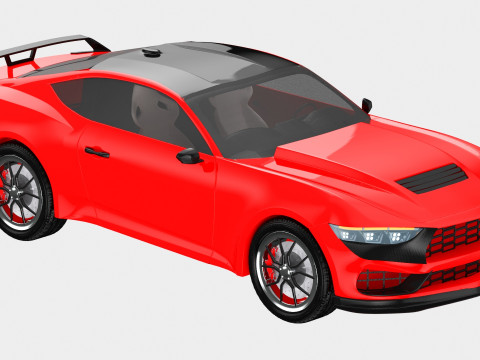 Generic Sport Car red 3Dモデル