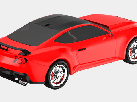 Generic Sport Car red 3D Model