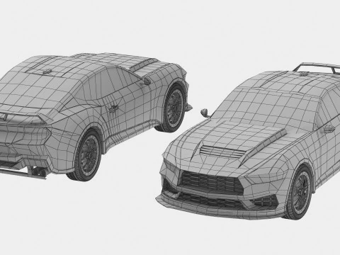 Generic Sport Car red 3D Model