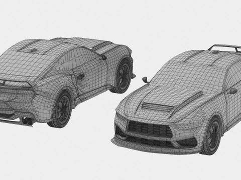 Generic Sport Car red 3D Model