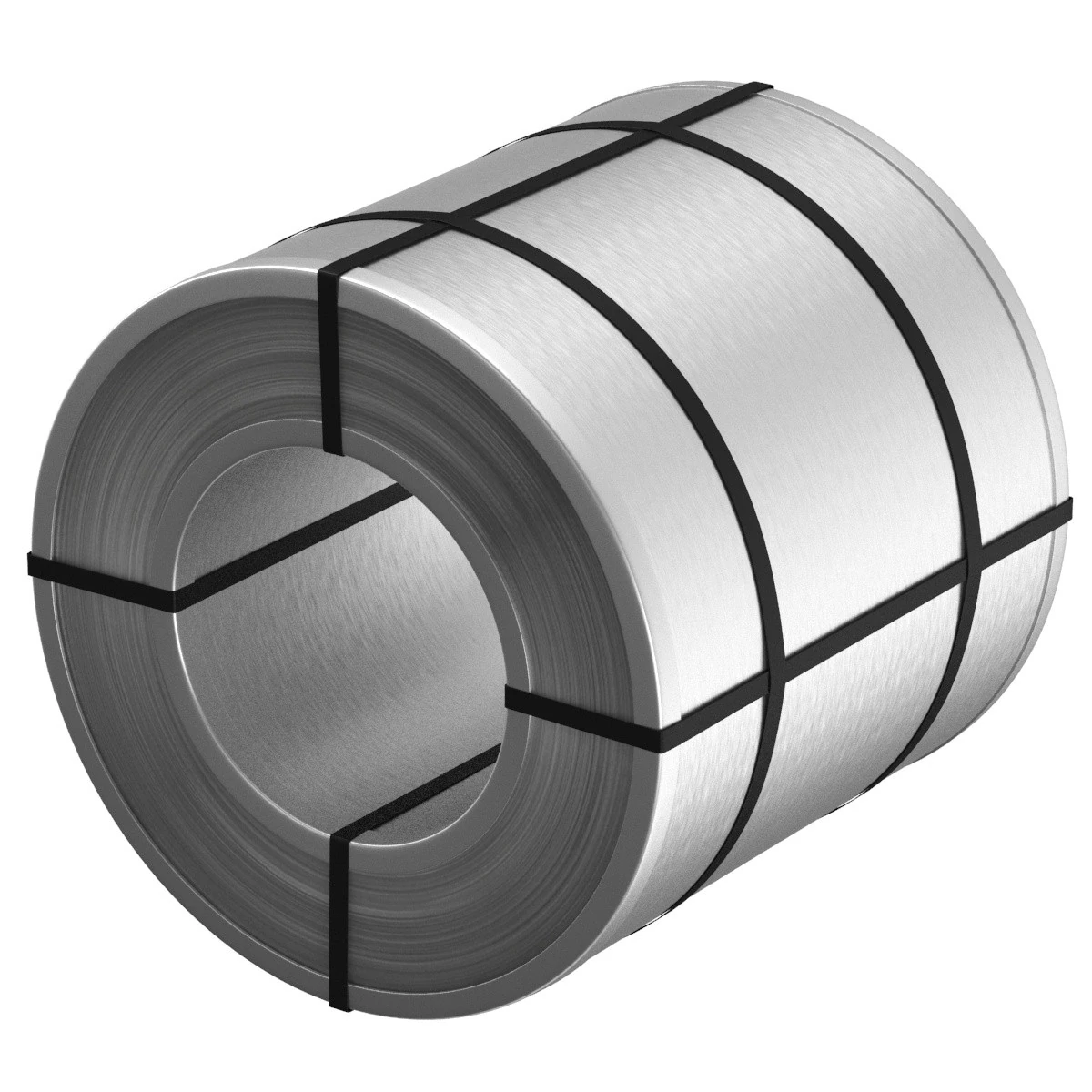 Steel Coil Reel 3D Model .c4d .max .obj .3ds .fbx .stl .blend
