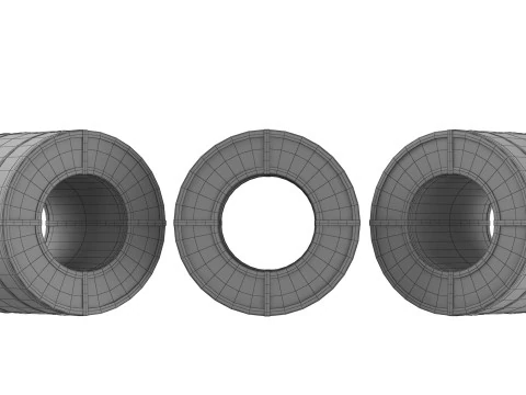 Steel Coil Reel 3D Model
