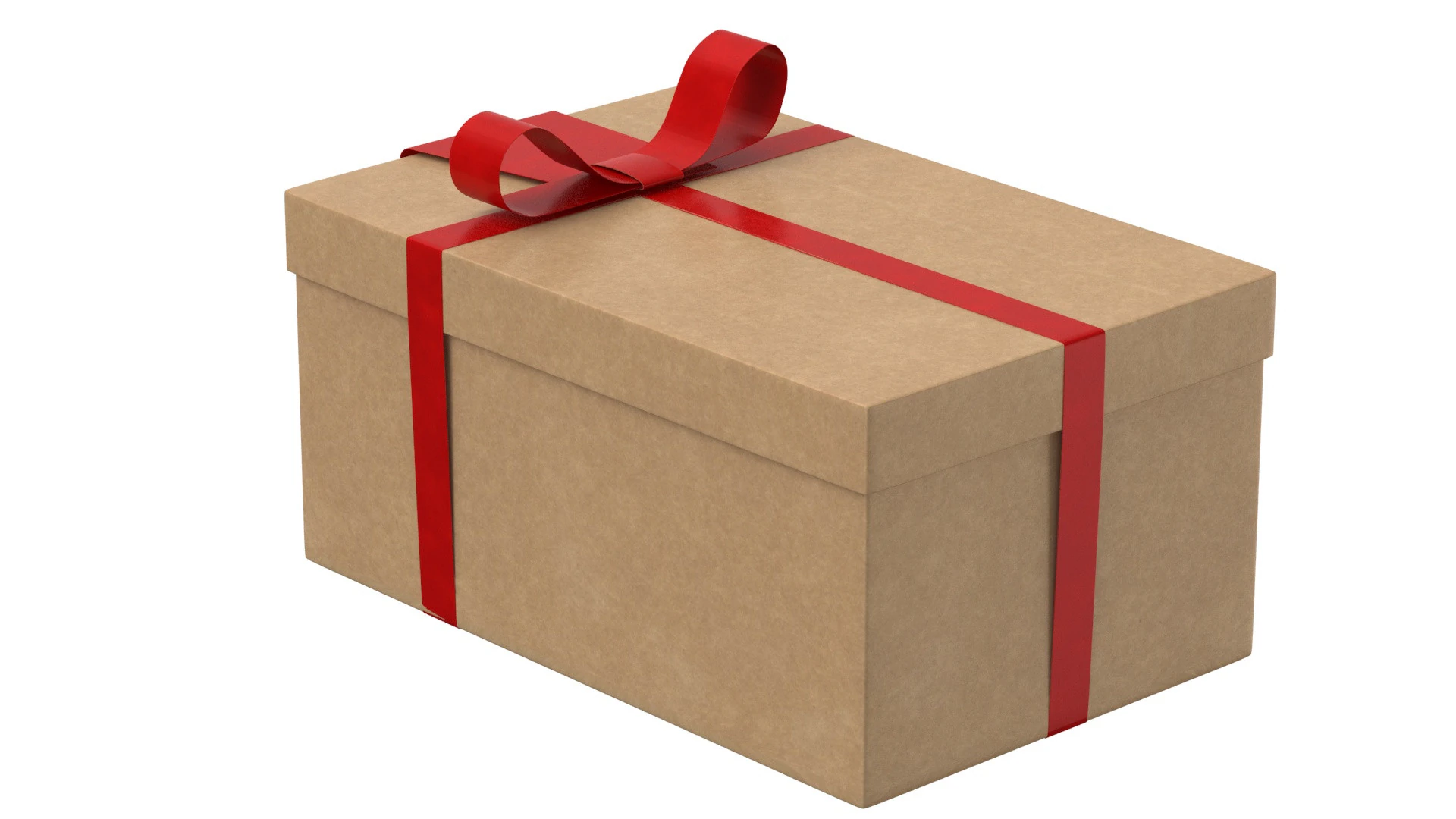 Paper gift box v1 3D Model .c4d .max .obj .3ds .fbx .stl .blend 