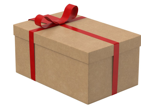 Paper gift box v1 3D Model