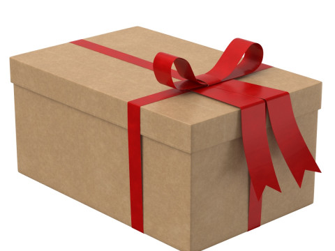 Paper gift box v1 3D Model