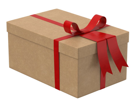 Paper gift box v1 3D Model