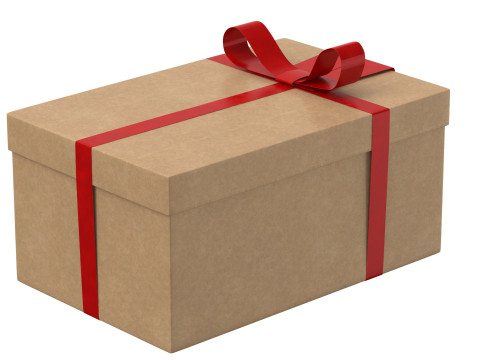 Paper gift box v1 3D Model