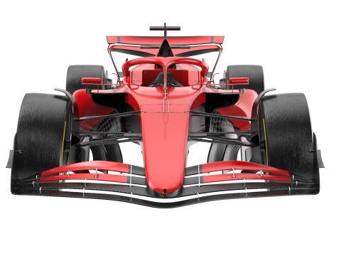 Red F1 2025 Formula 1 Race Car PBR 3D 模型