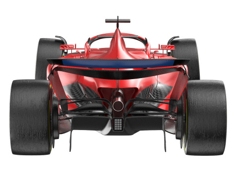 Red F1 2025 Formula 1 Race Car PBR 3D 模型