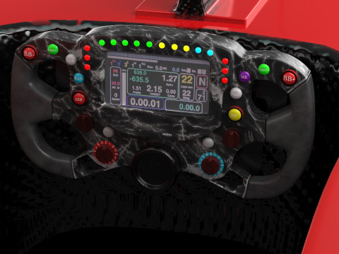 Red F1 2025 Formula 1 Race Car PBR 3D 模型