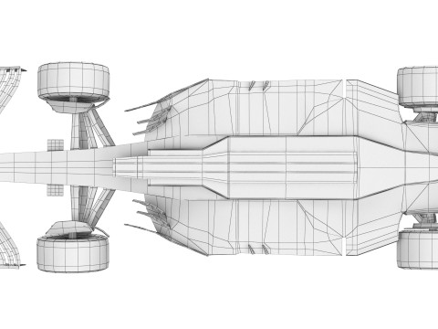 Red F1 2025 Formula 1 Race Car PBR 3D 模型