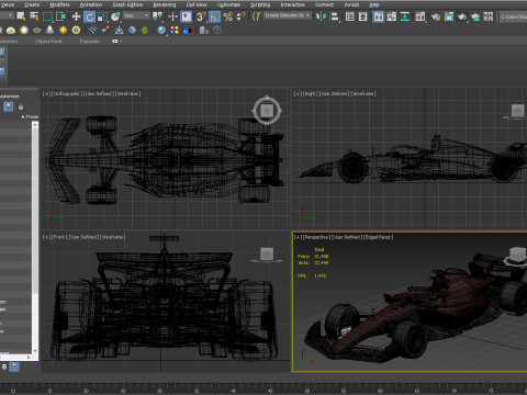 Red F1 2025 Formula 1 Race Car PBR 3D 模型